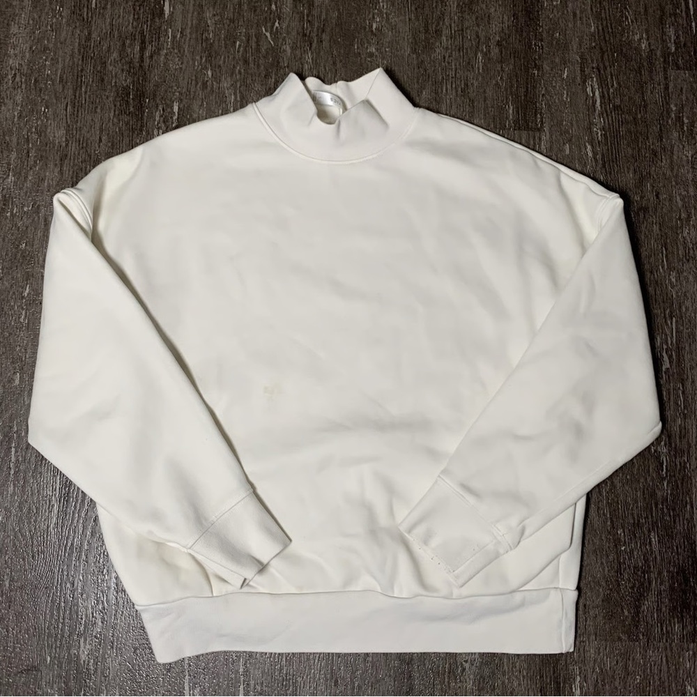 Fabletics Cream Mockneck Crew